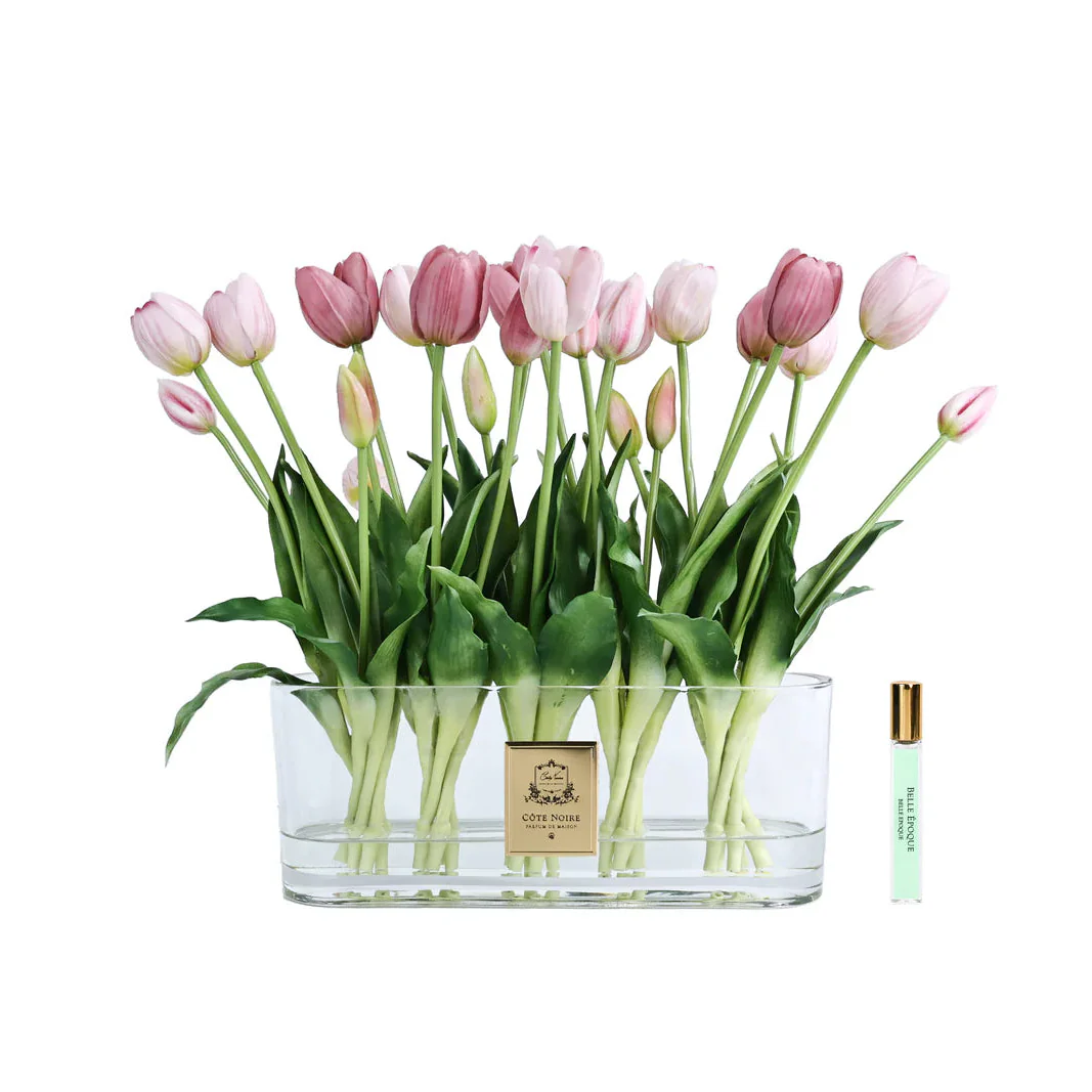 Côte Noire Oval Pink Tulips