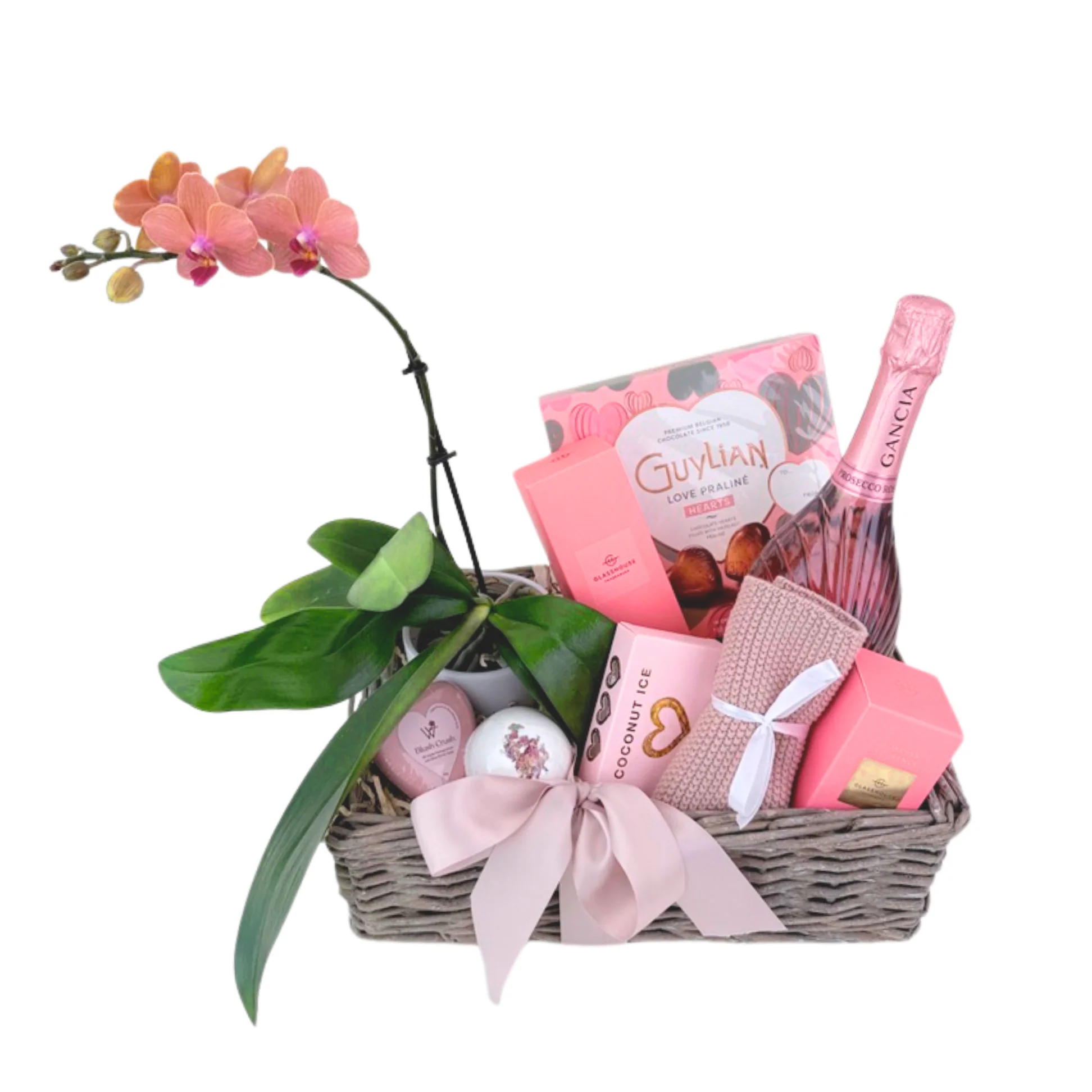 Lush Peach Gift Basket